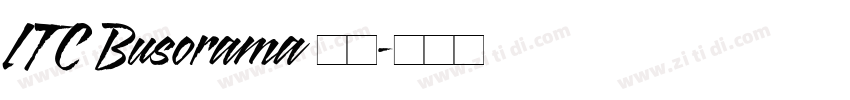 ITC Busorama 粗体字体转换